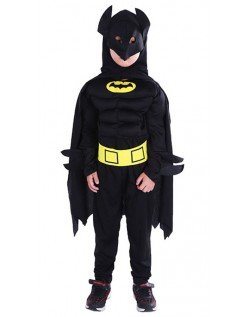 Halloween Muskel Batman Kostume Til Børn