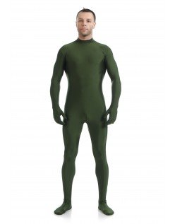 Lycra Spandex Skinsuits til Mænd Second Skin Kostume Grøn