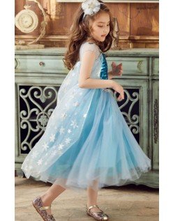 Frozen Kostumer Sequin Elsa Prinsessekjole til Børn