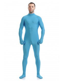 Lycra Spandex Skinsuits til Mænd Second Skin Kostume Blå