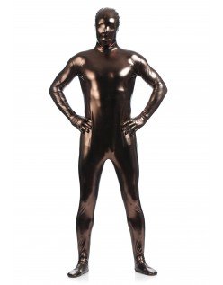 Morphsuits Mænd All Inclusive Metallic Skinnende Dragt Brun