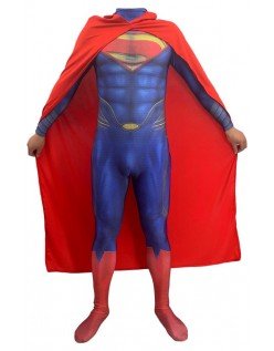 Justice League Deluxe Superman Kostume Voksen og Børn