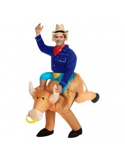 Oppusteligt Cowboy Kostume til Voksne og Børn