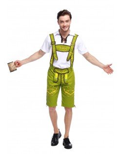 Bavarian Oktoberfest Lederhosen Kostume Grøn